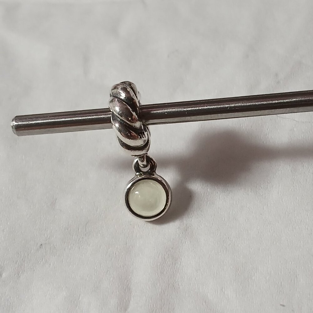 Pandora sterling silver yellow quartz dangle charm